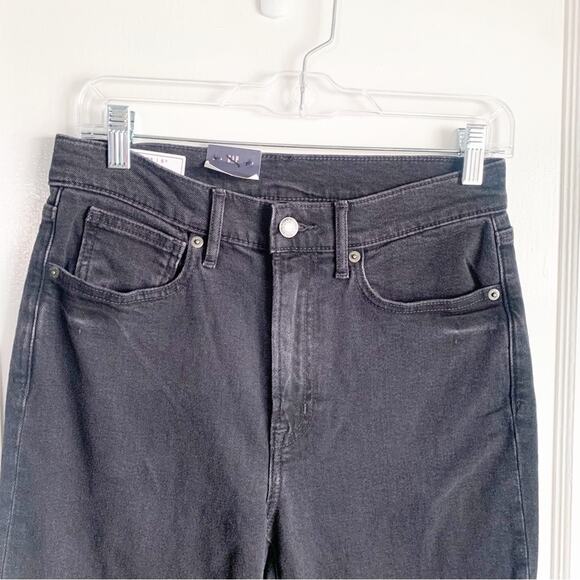 GAP High Rise Flare Stretch Denim Jeans Black Classic Style Size 28 Short New - Picture 2 of 11